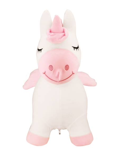 Licorne sauteuse gonflable avec housse en peluche Blanc 4 - vertbaudet enfant 