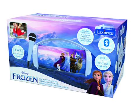 Enceinte bluetooth lumineuse avec micro la reine des neiges MULTICOLORE 4 - vertbaudet enfant 