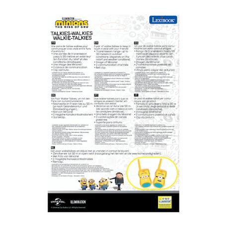Talkies-walkies les minions portée 200m MULTICOLORE 5 - vertbaudet enfant 