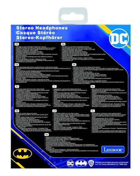 Casque stéréo filaire pliable batman avec limitation de volume d'écoute MULTICOLORE 6 - vertbaudet enfant 