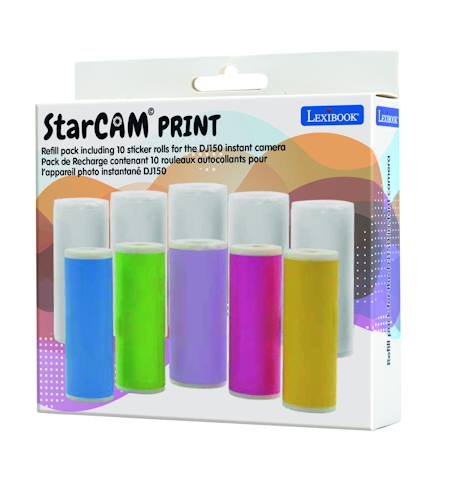 Pack de recharge contenant 10 rouleaux autocollants pour les références star cam dj150 et dj160 MULTICOLORE 4 - vertbaudet enfant 