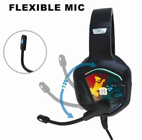 Casque gaming filaire lumineux harry potter MULTICOLORE 5 - vertbaudet enfant 