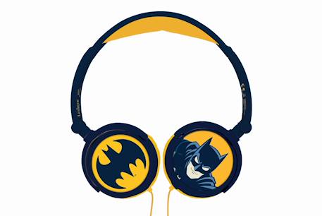 Casque stéréo filaire pliable batman avec limitation de volume d'écoute MULTICOLORE 1 - vertbaudet enfant 