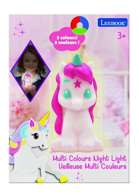 Veilleuse licorne en 3d avec variation de couleurs Blanc 6 - vertbaudet enfant 