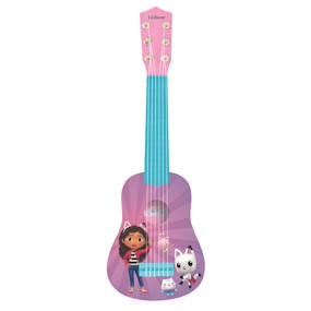 Guitare Enfant Bois VERTBAUDET – 53 Cm, 6 Cordes Réglables, Médiator Rouge – Dès 3 Ans