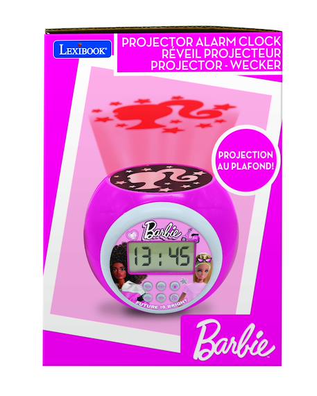 Réveil projecteur Barbie avec Fonction Alarme, veilleuse, écran LCD, à piles MULTICOLORE 5 - vertbaudet enfant 