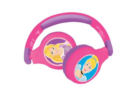 Casque 2 en 1 disney princesse bluetooth et filaire avec limitation de son MULTICOLORE 2 - vertbaudet enfant 