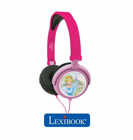 Casque stéréo filaire pliable avec limitation de volume d'écoute disney princesses MULTICOLORE 4 - vertbaudet enfant 