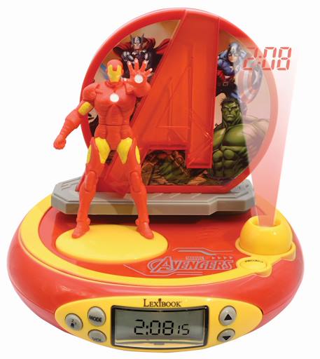 Réveil projecteur avengers avec iron man en 3d MULTICOLORE 2 - vertbaudet enfant 
