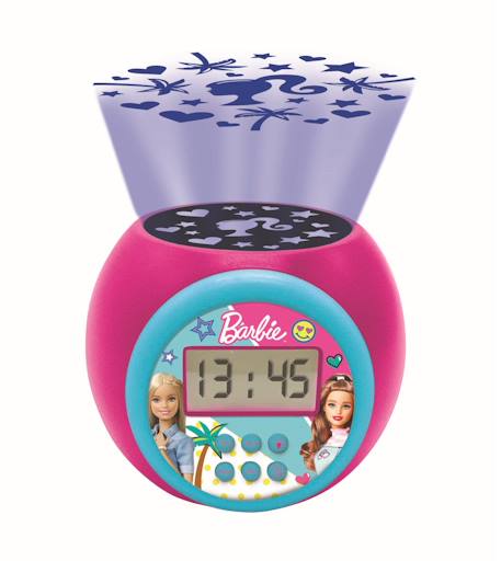 Réveil projecteur Barbie avec Fonction Alarme, veilleuse, écran LCD, à piles MULTICOLORE 2 - vertbaudet enfant 