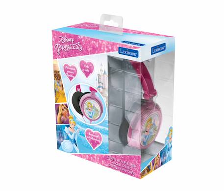 Casque stéréo filaire pliable avec limitation de volume d'écoute disney princesses MULTICOLORE 5 - vertbaudet enfant 