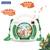 Lecteur cd portable avec 2 microphones animaux MULTICOLORE 2 - vertbaudet enfant 