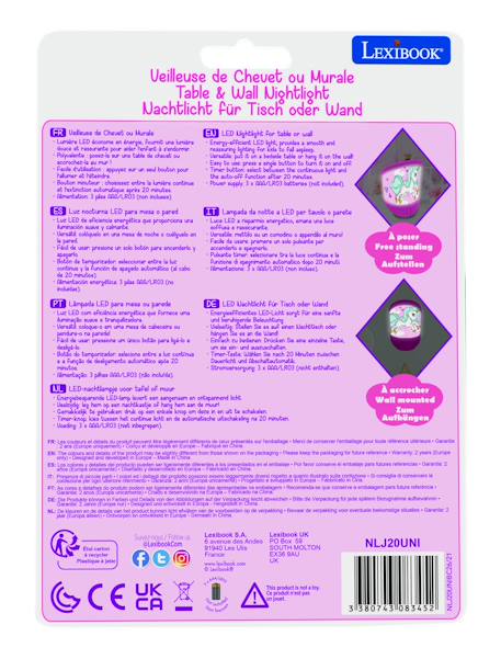 Veilleuse de chevet ou murale licorne Rose 5 - vertbaudet enfant 