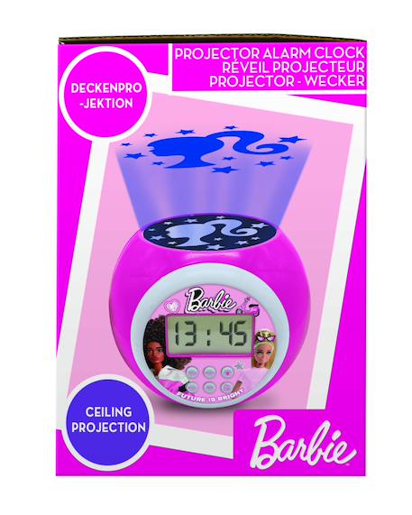 Réveil projecteur Barbie avec Fonction Alarme, veilleuse, écran LCD, à piles MULTICOLORE 6 - vertbaudet enfant 
