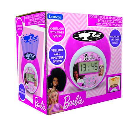 Réveil projecteur Barbie avec Fonction Alarme, veilleuse, écran LCD, à piles MULTICOLORE 3 - vertbaudet enfant 