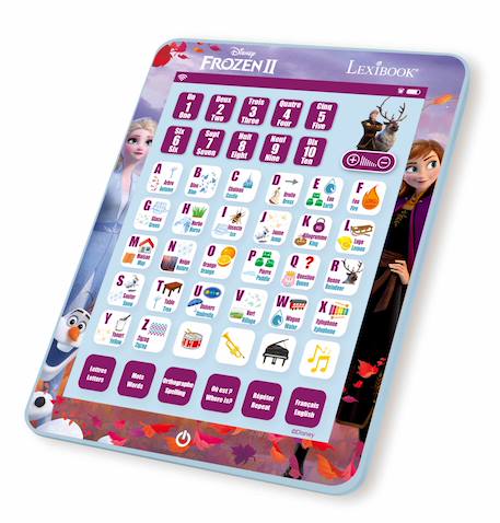 Tablette éducative bilingue la reine des neiges en français et en anglais MULTICOLORE 2 - vertbaudet enfant 