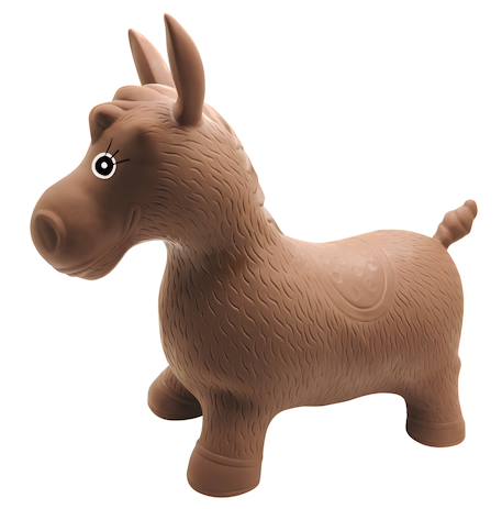 Poney sauteur gonflable avec housse en peluche Marron 6 - vertbaudet enfant 