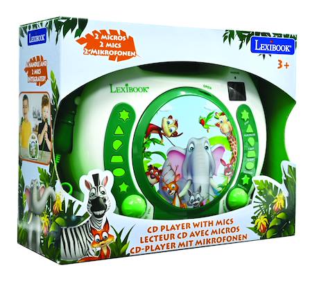 Lecteur cd portable avec 2 microphones animaux MULTICOLORE 4 - vertbaudet enfant 
