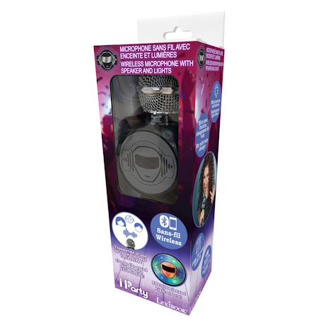Micro karaoké sans fil iparty enceinte bluetooth Noir 4 - vertbaudet enfant 