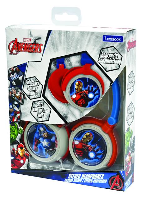 Casque stéréo filaire pliable avengers avec limitation de volume d'écoute MULTICOLORE 4 - vertbaudet enfant 