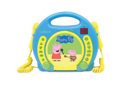 Lecteur cd portable avec 2 microphones peppa pig MULTICOLORE 1 - vertbaudet enfant 