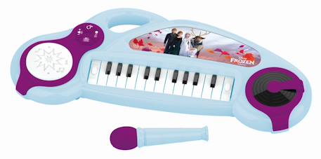 Piano électronique la reine des neiges avec effets lumineux et microphone Bleu 1 - vertbaudet enfant 