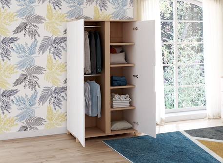 Armoire milor Anthracite & bois+Blanc & bois 6 - vertbaudet enfant 