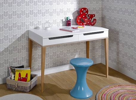 Bureau enfant evidence one Blanc & bois 1 - vertbaudet enfant 
