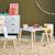 Table carrée enfant bois de pin 2 assises - judith Blanc+Rose+Vert+Vert olive 3 - vertbaudet enfant 