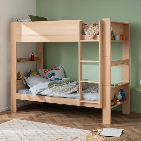 Lit superposé séparable en hêtre arsène Blanc-bois+Bois+Vert-bois 7 - vertbaudet enfant 