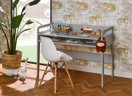 Bureau enfant féroé Blanc+Gris perle+Mousse 5 - vertbaudet enfant 