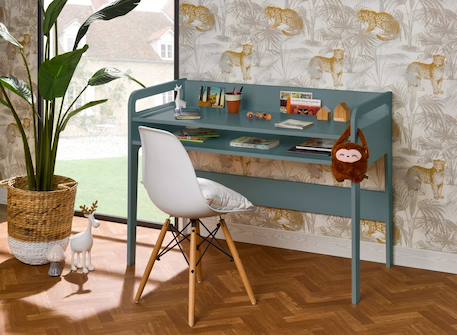 Bureau enfant féroé Blanc+Gris perle+Mousse 12 - vertbaudet enfant 