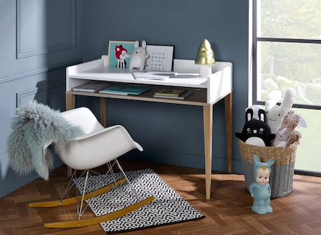 Bureau enfant evidence pop Blanc & bois 1 - vertbaudet enfant 