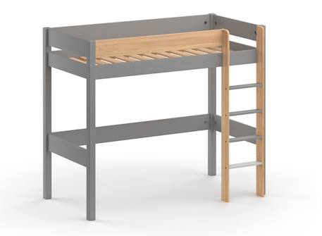 Lit mezzanine landes Blanc & bois massif+Bois massif kaki+Flanelle et bois massif+Kaki et bois massif 11 - vertbaudet enfant 