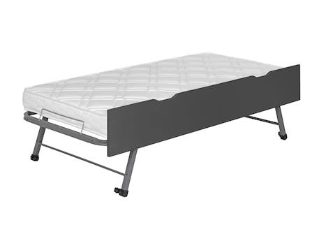 Lit superposé séparable 3 places Milo Anthracite+Blanc 3 - vertbaudet enfant 