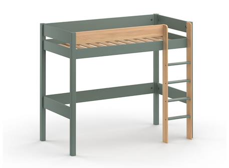Lit mezzanine landes Blanc & bois massif+Bois massif kaki+Flanelle et bois massif+Kaki et bois massif 15 - vertbaudet enfant 