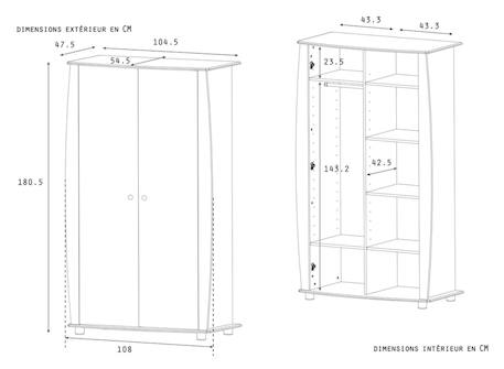 Armoire bébé médéa Blanc 3 - vertbaudet enfant 