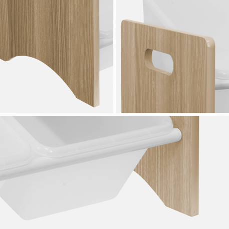 Meuble de rangement jouet avec 12 casiers, tobias, l 84 x p 29,5 x h 60cm Blanc+Naturel 11 - vertbaudet enfant 