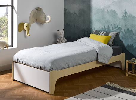 Lit enfant essentiel Blanc & bois 1 - vertbaudet enfant 