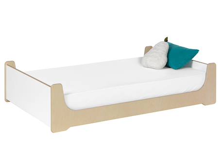 Lit montessori essentiel Blanc & bois 5 - vertbaudet enfant 