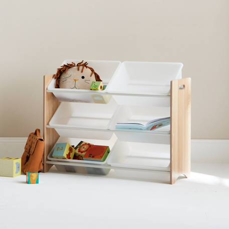 Meuble de rangement jouet avec 6 casiers, tobias, l 84 x p 29,5 x h 60cm Naturel 3 - vertbaudet enfant 