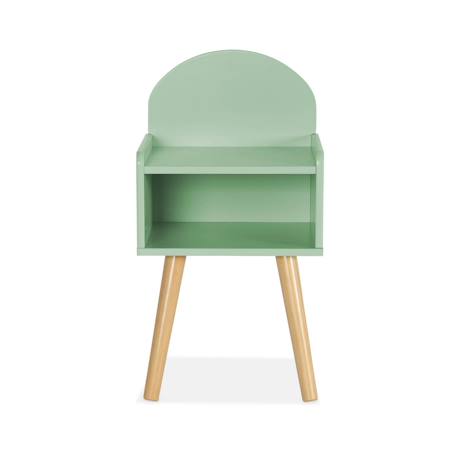 Table de chevet chambre enfant, pieds en pin Blanc+Rose+Vert 18 - vertbaudet enfant 