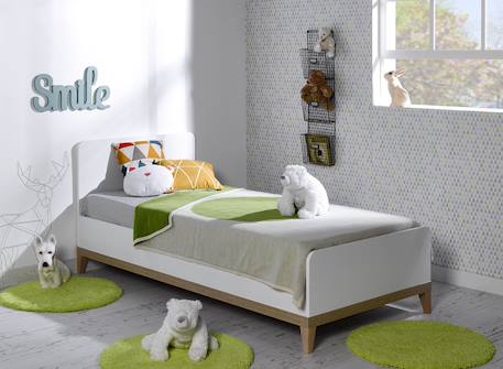 Lit evidence Blanc & bois 1 - vertbaudet enfant 