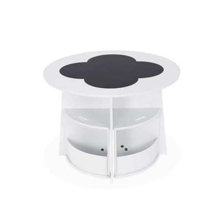 Table effet ardoise et 4 chaises avec rangement pour enfant Blanc+Vert 5 - vertbaudet enfant 