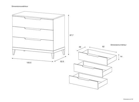 Commode bébé et enfant evidence Blanc & bois 4 - vertbaudet enfant 