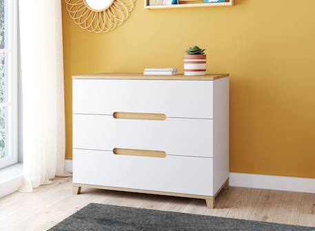 Commode milor Anthracite & bois+Blanc & bois 5 - vertbaudet enfant 