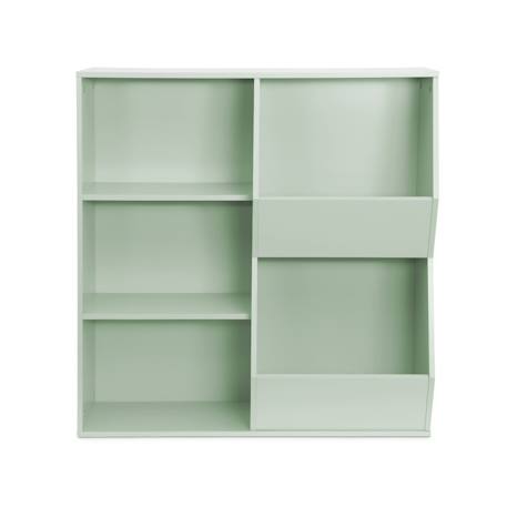 Meuble de rangement enfant, 3 étagères et 2 espaces de rangement Blanc+Rose+Vert 18 - vertbaudet enfant 