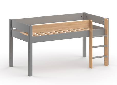Lit mi-hauteur landes Blanc & bois massif+Flanelle et bois massif 7 - vertbaudet enfant 