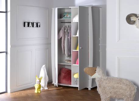 Armoire bébé médéa Blanc 2 - vertbaudet enfant 