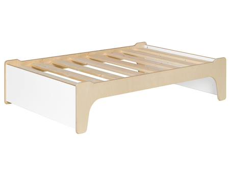 Lit montessori essentiel Blanc & bois 6 - vertbaudet enfant 